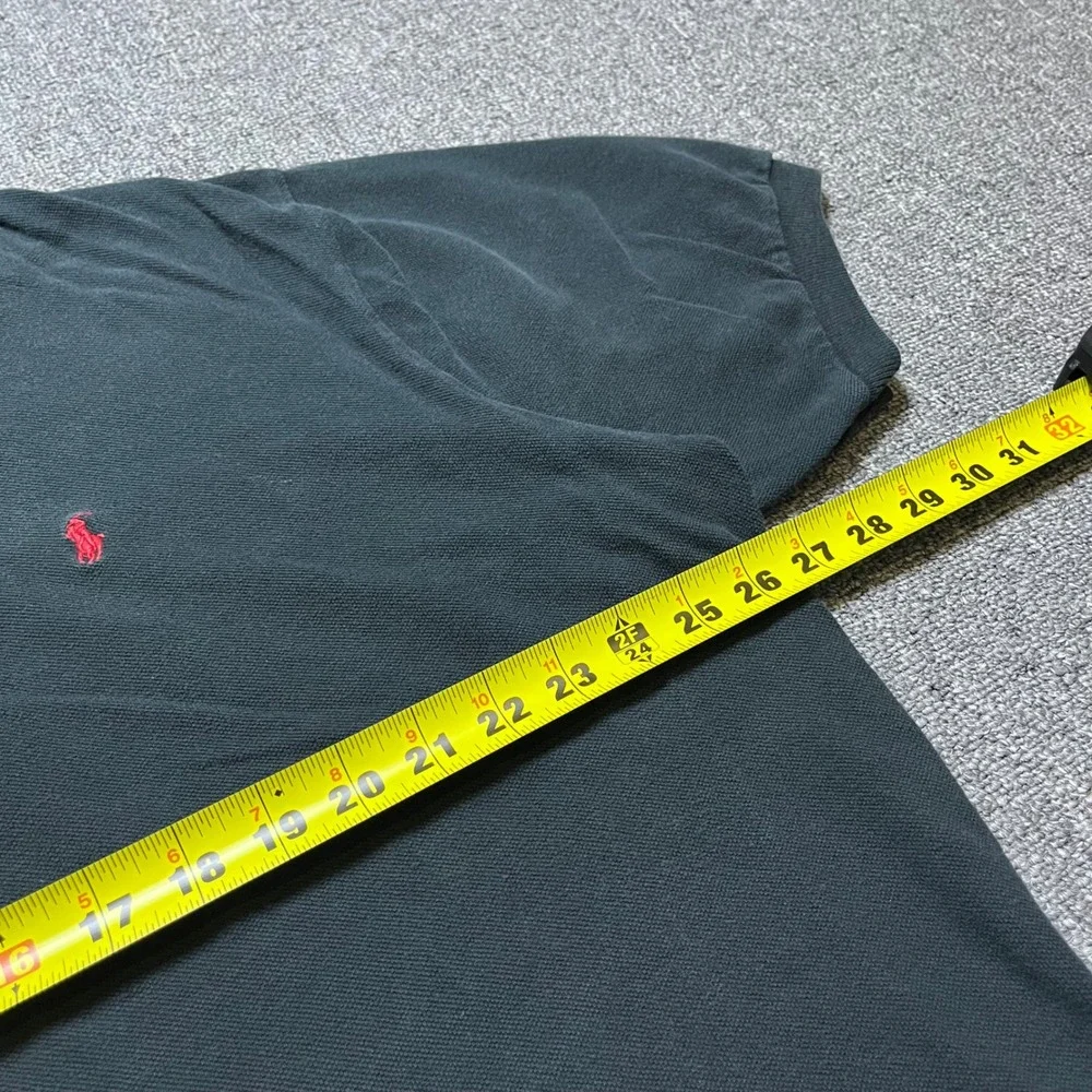 Polo Ralph Lauren Shirt XXL Black Red Pony Pique Cotton Short Sleeve Polo